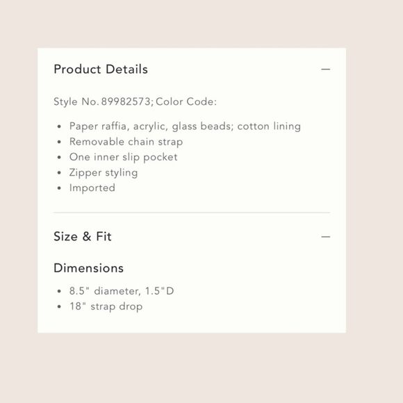 🐚 ANTHRO UNDER THE SEA SEASHELL BEADED CIRCLE POUCH CREAM HANDBAG PURSE NWT - Picture 6 of 6